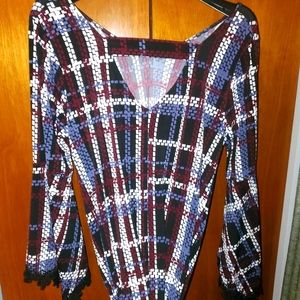 Women's XL V-Neck Swing Dress w/ pockets